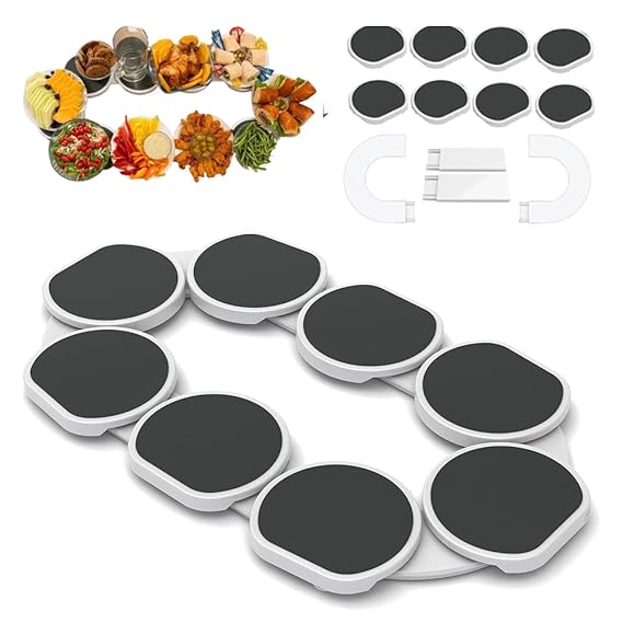 lazy susan turntable for dining table,rotating food serving turntable 360° rotation revolution server tray,large desktop expandable lazy susan cupboard organiser for table centre,party,kitchen