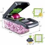vegetable chopper onion chopper 8 blade mandoline slicer dicer kitchen food chopper vegetable cutter with container for home kitchen