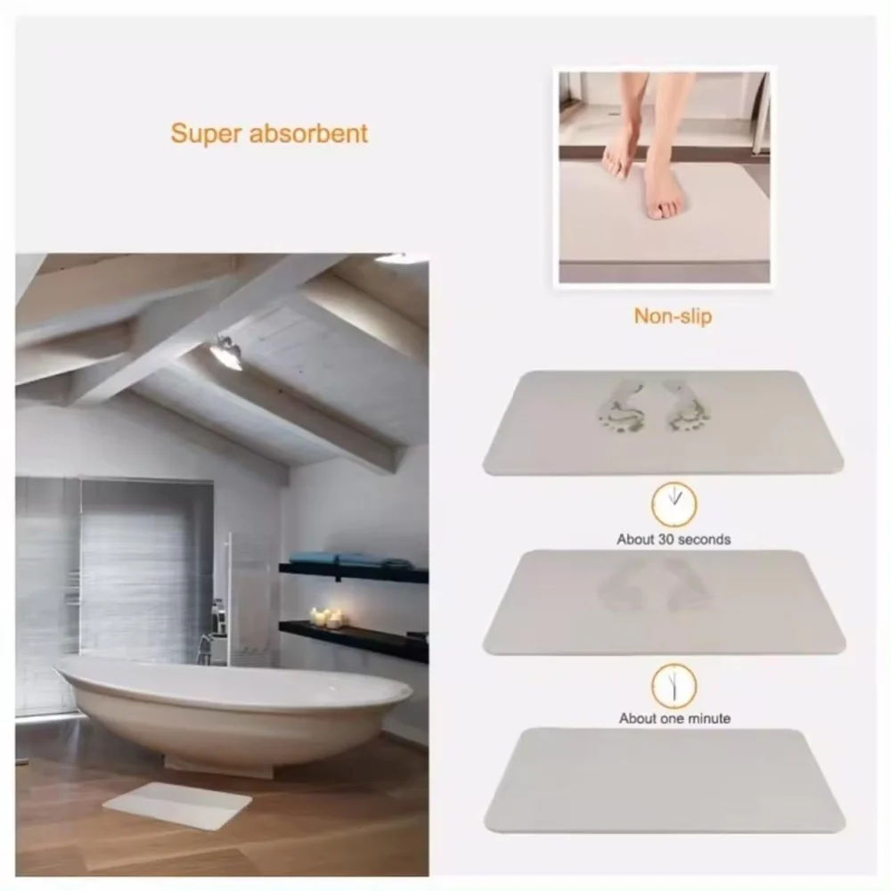 diatomite stone bath mat