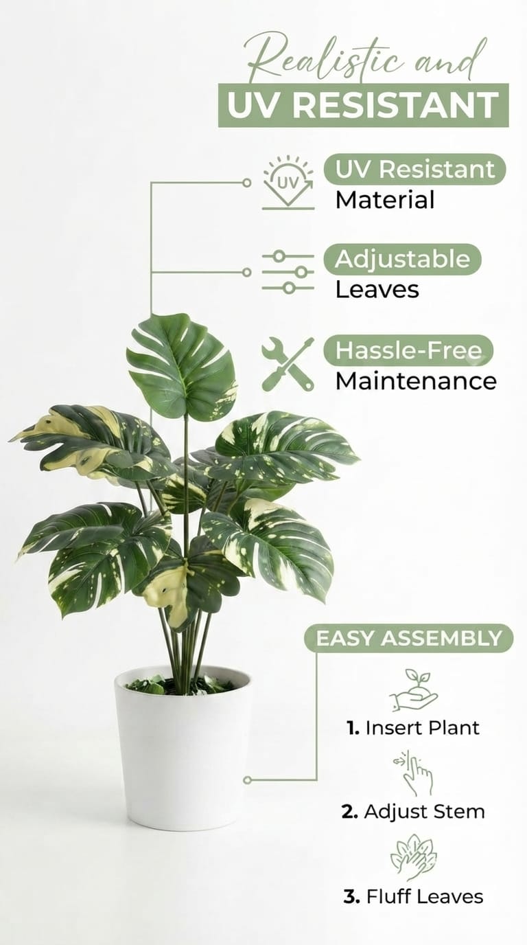 artificial monstera deliciosa plant