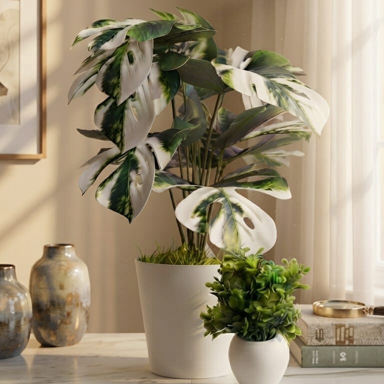 artificial decorative monstera indoor plant
