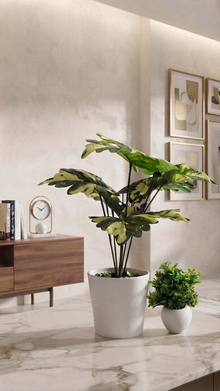 artificial monstera deliciosa plant