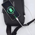 usb charging anti theft sling chest bag for men